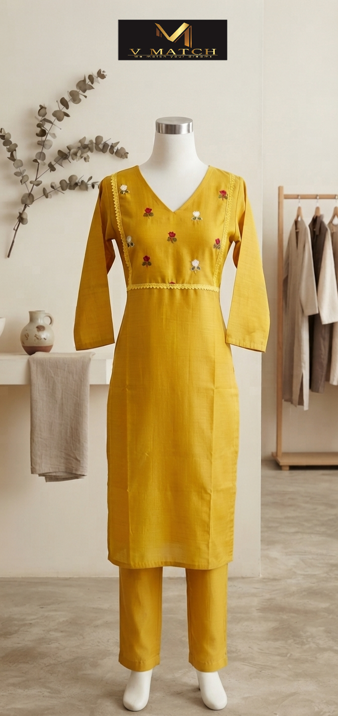 7326 Mul-Chanderi Co ord Set.