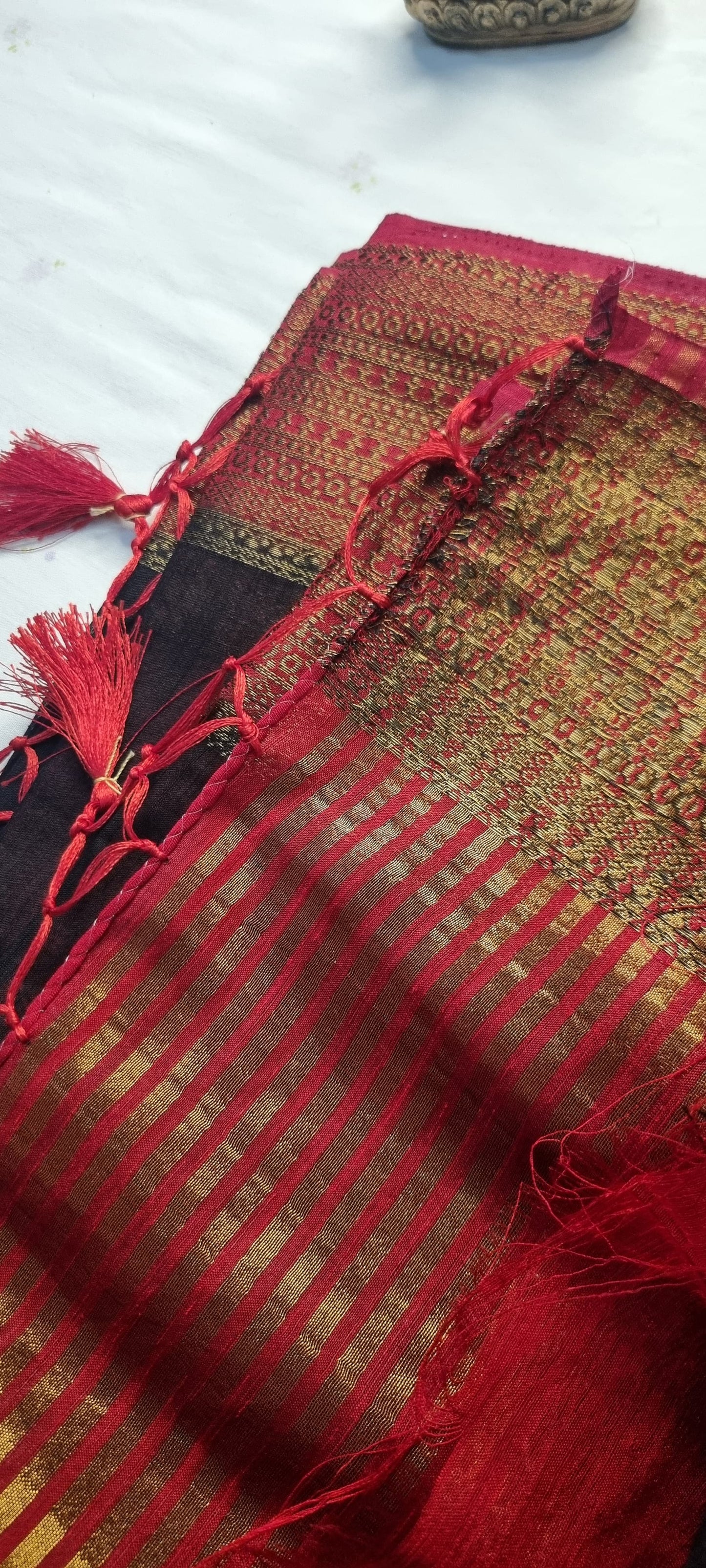 10SEP25. Semi Jute Silk Saree.