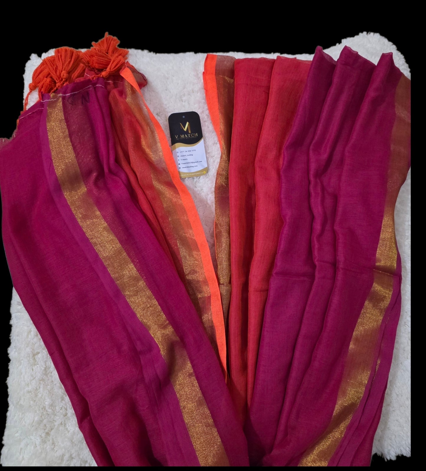 71926. Mulcotton double shaded Saree.